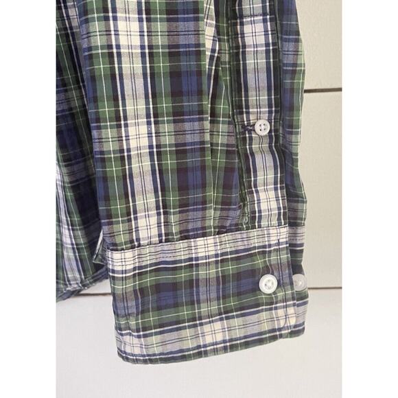 Hawker Rye Button Down Shirt Men's Size XXL Blue Green Plaid Slim Fit Casual - Picture 6 of 9